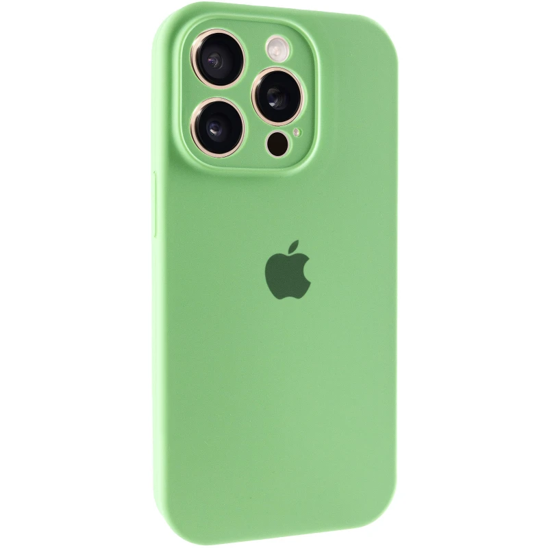 Чохол Silicone Case з захистом камери на Apple iPhone 15 Pro (6.1") – М'ятний / Mint. Фото 2 з 14