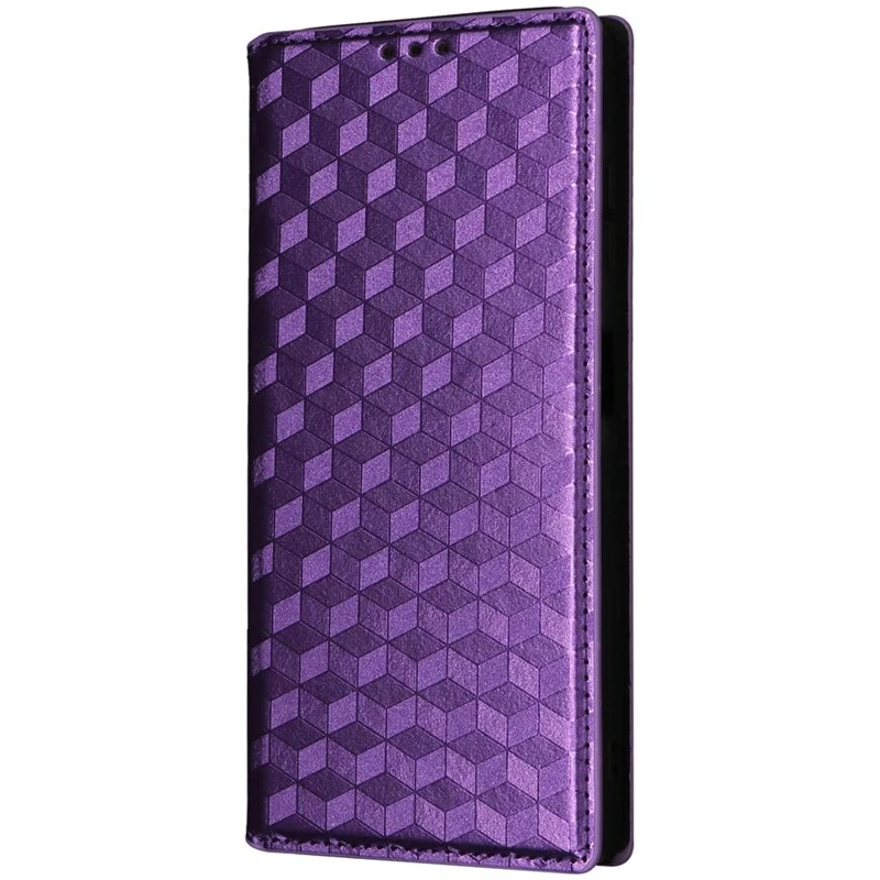 Шкіряний чохол-книжка Rhombus Book для Xiaomi Redmi Note 15 Pro+ 5G – Purple. Фото 1 з 7
