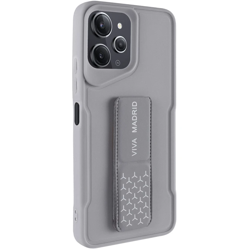 Чехол Вива с ремешком для Xiaomi Redmi 12 – Grey. Фото 1 из 15