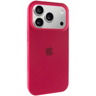 Чохол Silicone Case з закритим низом на Apple iPhone 17 Pro Max (6.9") — Червоний / Rose Red