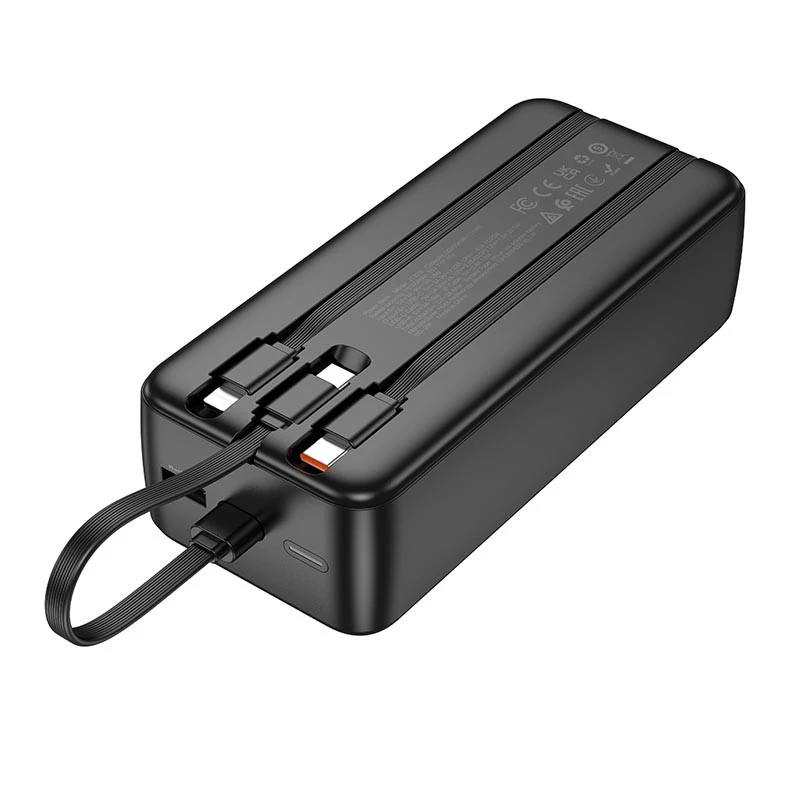 Портативне ЗП Power Bank Hoco J132B Sabio 22.5W+PD20W with 3 cables 30000 mAh – Black. Фото 3 з 5