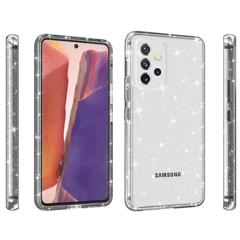 Блестящий силиконовый чехол на Samsung Galaxy A53 5G – Clear. Фото 5 Блестящий силиконовый чехол на Samsung Galaxy A53 5G – Clear. Фото 5 из 6
