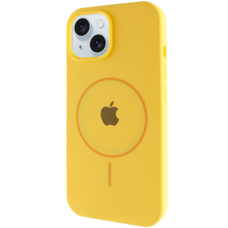 Чехол Silicone Armor Max with MagSafe для Apple iPhone 15 Plus (6.7") – Желтый / Yellow. Фото 2 из 6