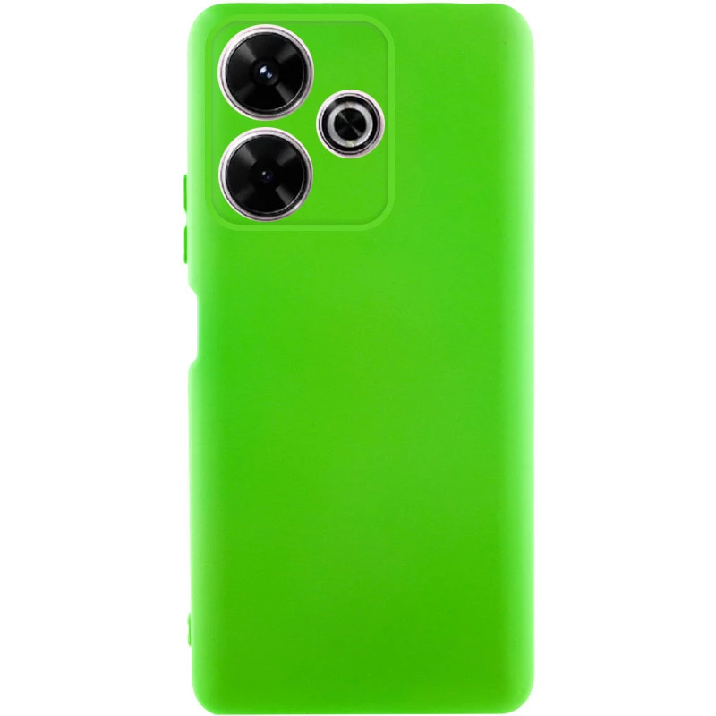 

Цветной силиконовый чехол GETMAN для Xiaomi Poco M6 4G (Салатовый / Neon Green), Салатовий / neon green