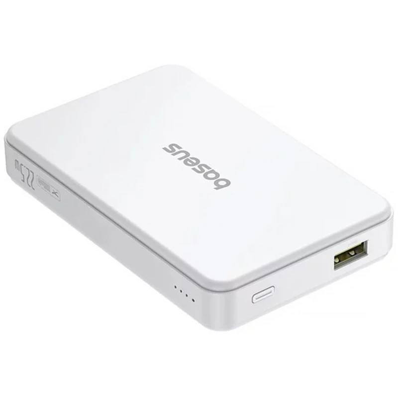 Портативний ЗП Power Bank Baseus Airpow II OS Qi2 22.5W з БЗП 10000 mAh (P10080000) – Moon White. Фото 2 з 4