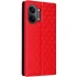Кожаный чехол-книжка Rhombus Book для Xiaomi Poco X8 Pro Max – Red. Фото 4 из 5
