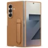 Шкіряний чохол Leather Case (AAA) with stand для Samsung Galaxy Z Fold7 – Tan. Фото 3 з 9