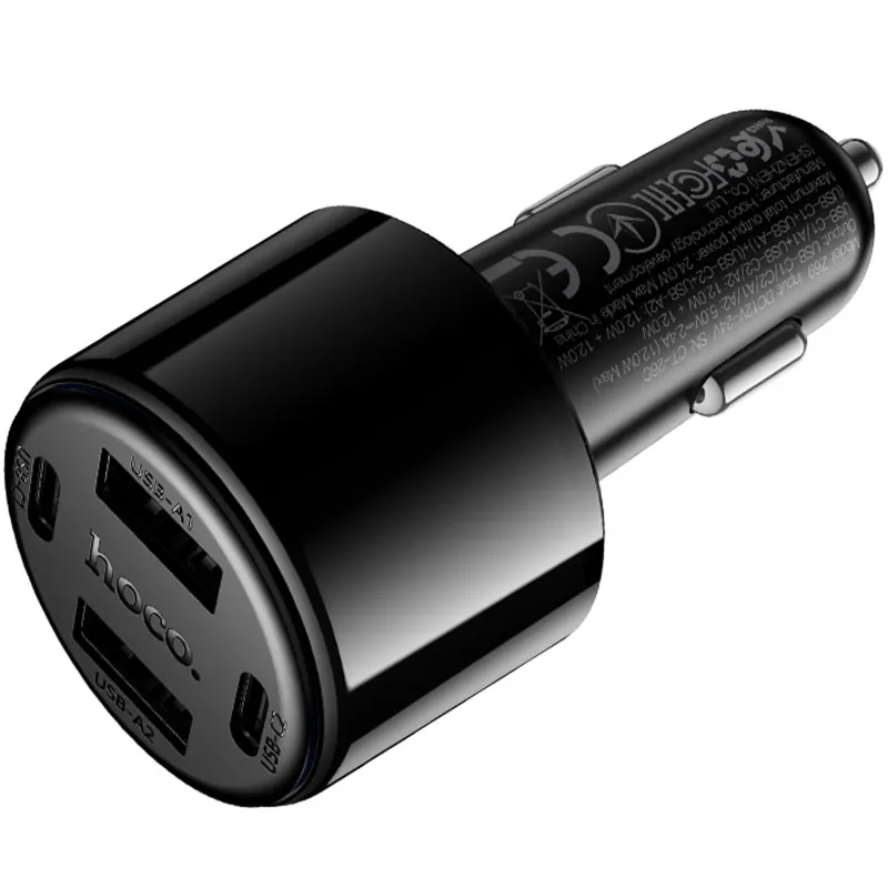 АЗУ Hoco Z69 Vivido PD24W+QC3.0 (2USB-A/2C) – Black. Фото 3 из 6