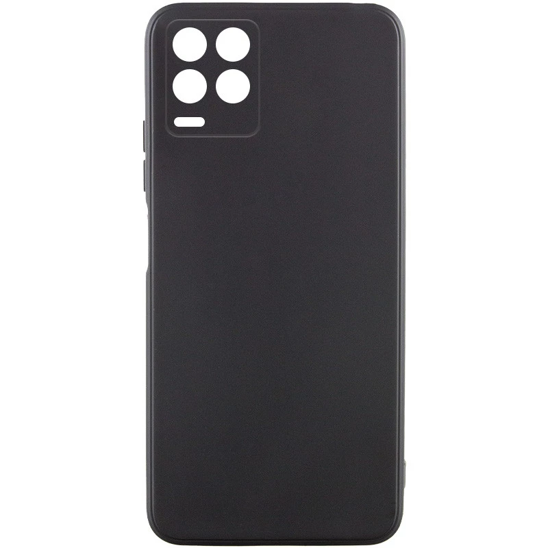 

Цветной силиконовый чехол с защитой камеры для Realme 8 (Черный / Black), Чорний / black