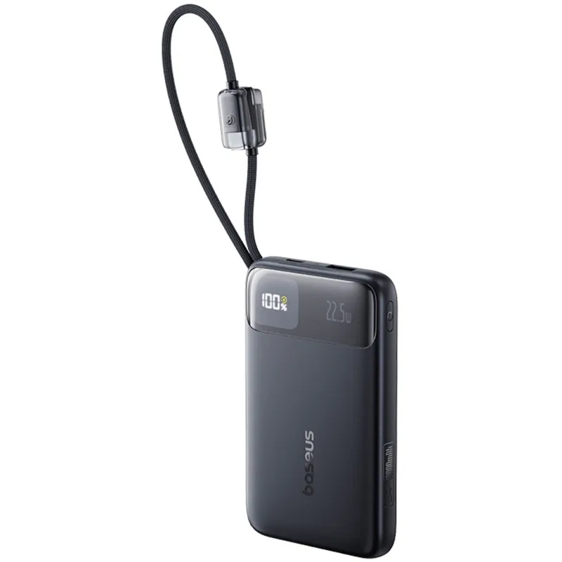 Портативний ЗП Power Bank Baseus EnerFill FC11 PD22.5W with cable 10000 mAh (2USB-C) (E0027R) – Cosmic Black. Фото 2 з 2