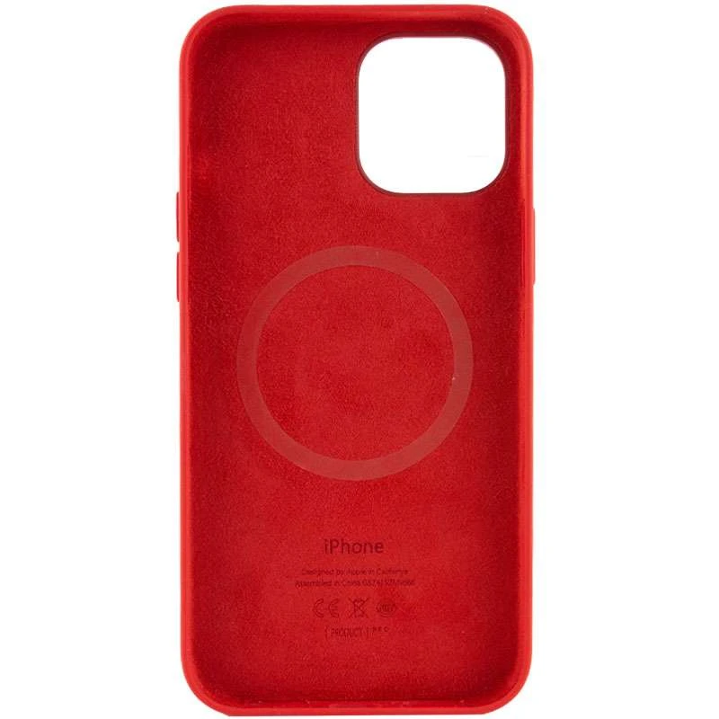 Чехол Silicone case (AAA) with Magsafe and Animation для Apple iPhone 12 Pro (6.1") – Красный / Red. Фото 3 из 7