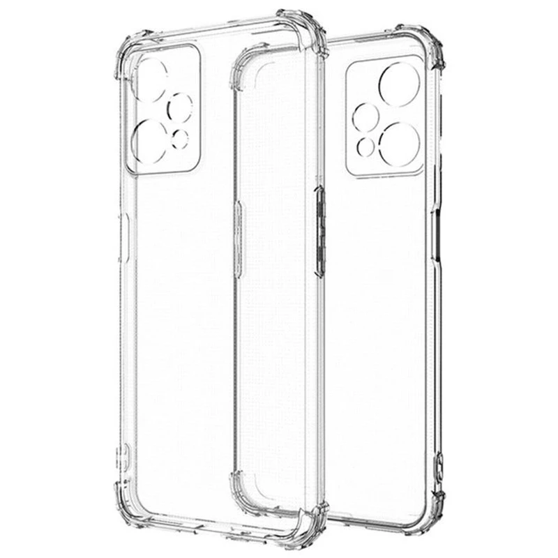 Ультратонкий силіконовий чохол GETMAN з критими бортами та камерою для Realme 9 Pro – Безбарвний (прозорий). Фото 2 з 8