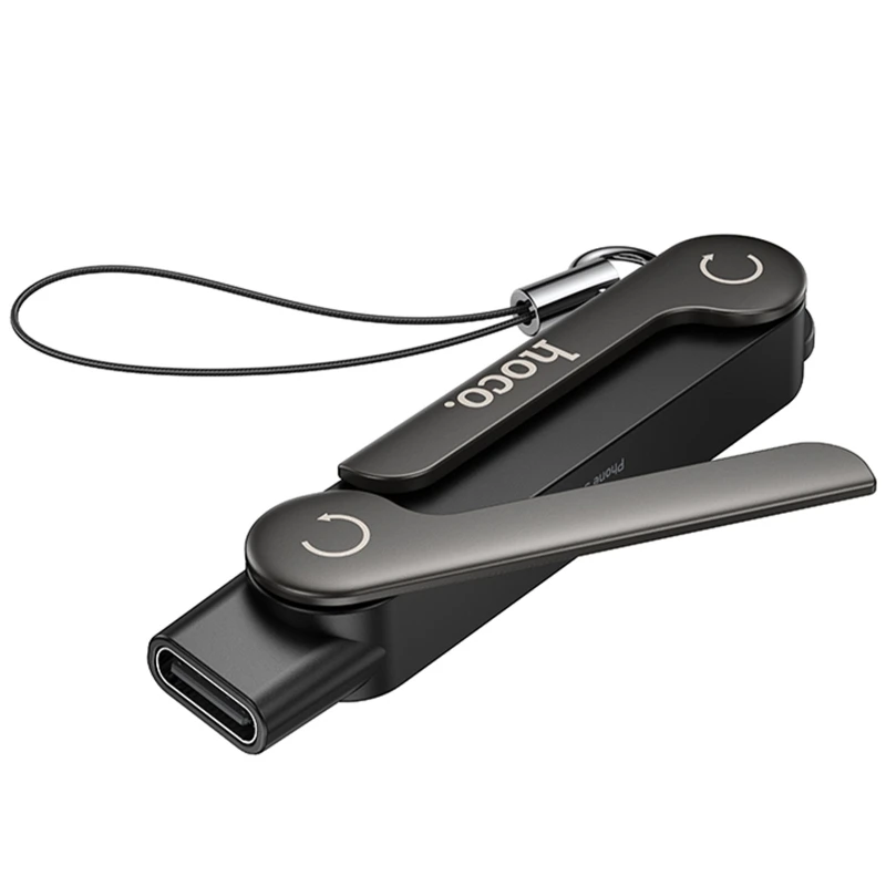 Переходник Hoco UA47A Type-C male to Type-C female adapter – Black. Фото 4 из 7