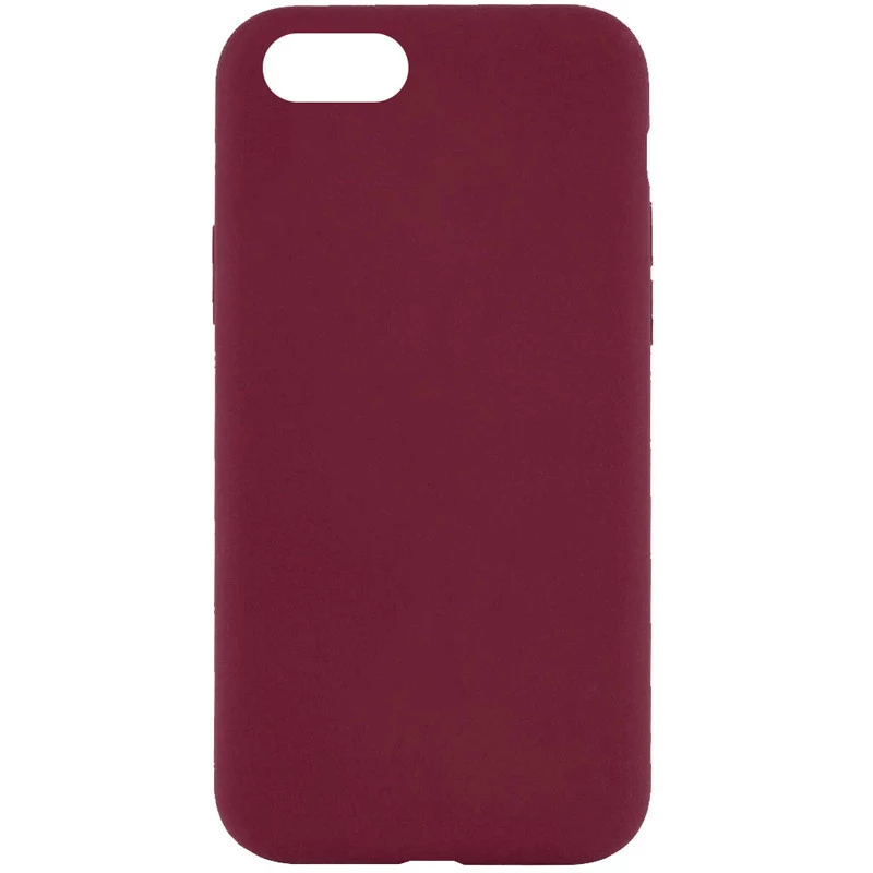 Чехол с закрытым низом Silicone Case для Apple iPhone 6/6s (4.7") – Бордовый / Plum. Фото 1 из 1