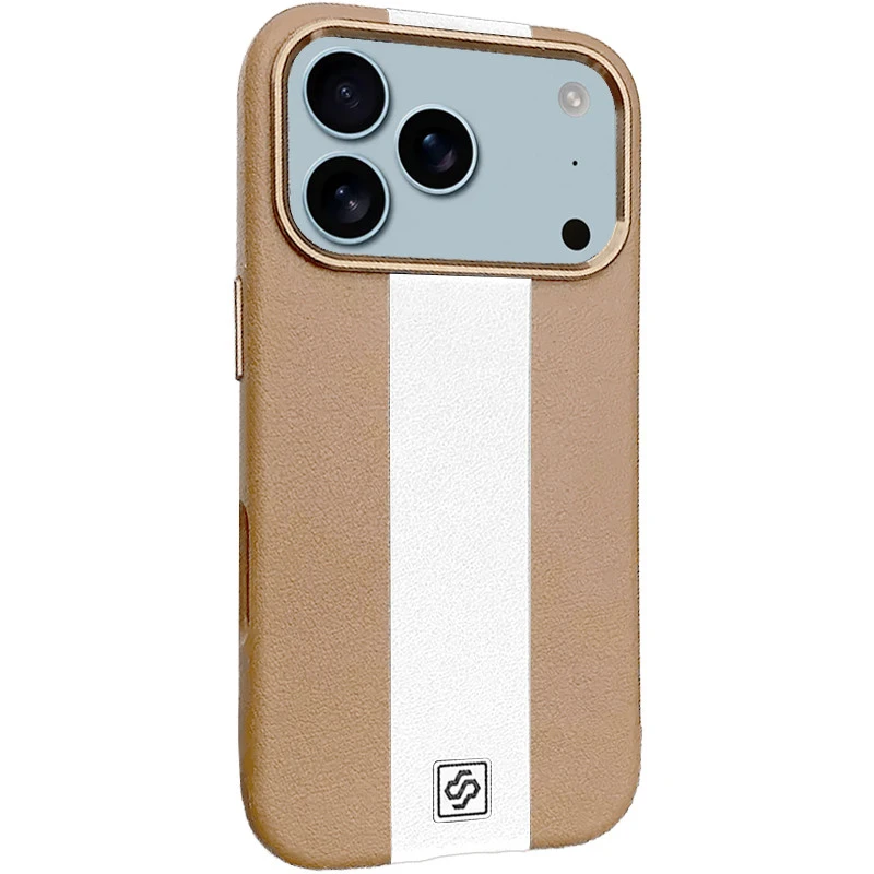 Шкіряний чохол Rally with MagSafe для Apple iPhone 17 Pro (6.3") – Beige / White. Фото 1 з 2