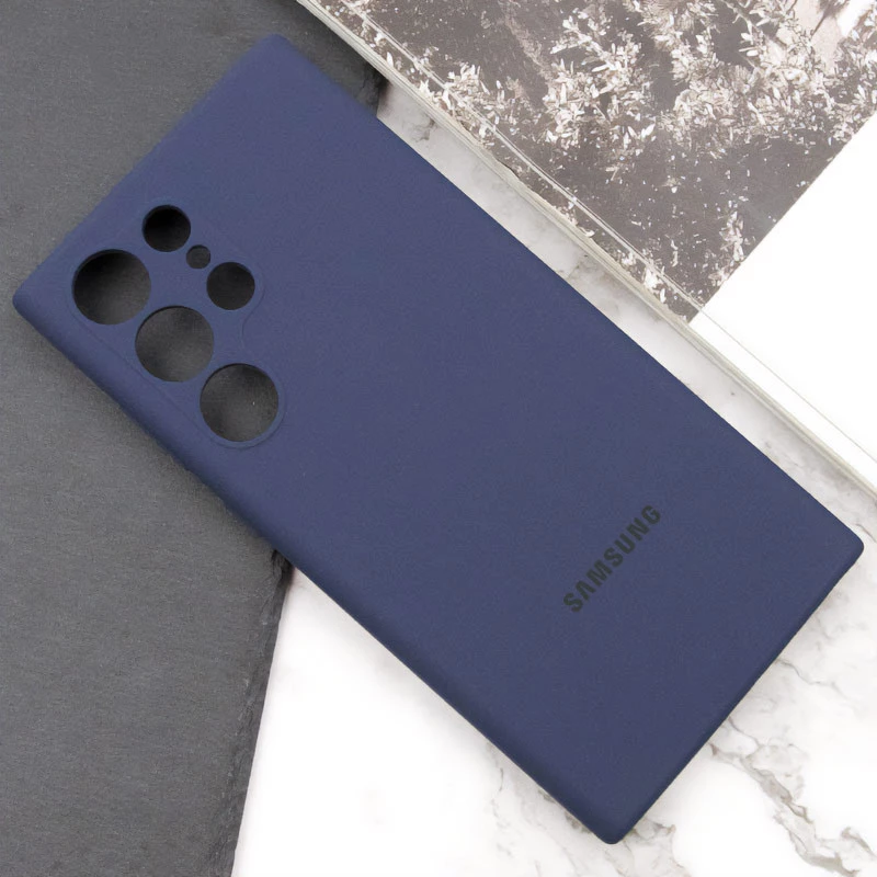 Чохол Silicone Case Lakshmi Premium L з закритою камерою на Samsung Galaxy S23 Ultra – Темно-синій / Midnight blue. Фото 5 з 7