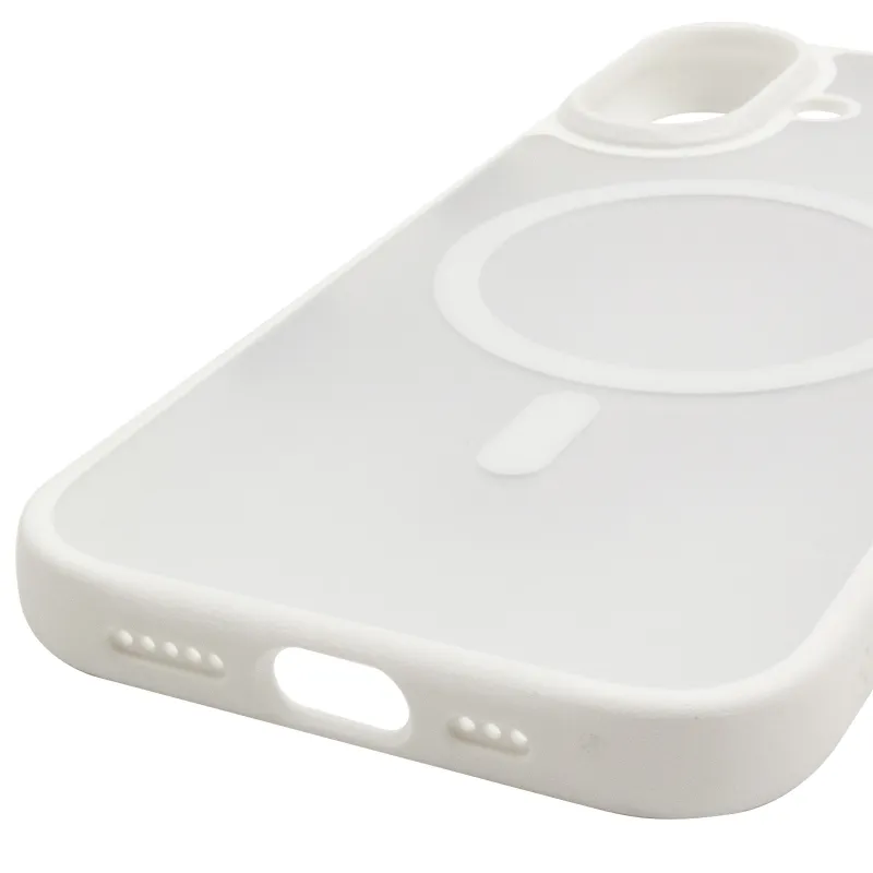 TPU+PC чехол Blueo Skin Friendly Frosted with MagSafe для Apple iPhone 17 (6.3") – Белый / White. Фото 7 из 7