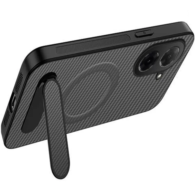TPU+PC чохол Carbon Kickstand Magnetic Case для Xiaomi Redmi A5 (Europe version) – Grey. Фото 2 з 2