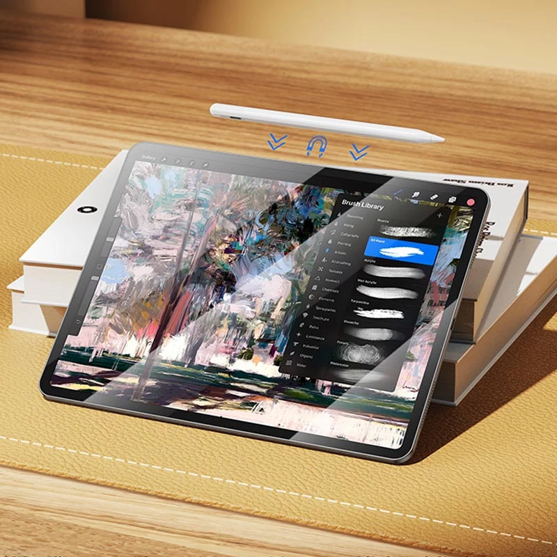 Стилус Hoco GM112 Intelligent anti-lost active capacitive pen with digital display for iP – White. Фото 8 з 8