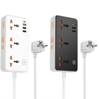 Подовжувач Hoco AC8A Storm (PD30W/1C/3A/3xSocket) (1.5m) фото 1 з 1