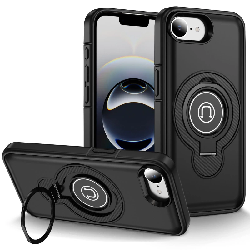 TPU+Textured PC Magnet для Apple iPhone 16e (6.1") – Black. Фото 1 з 5