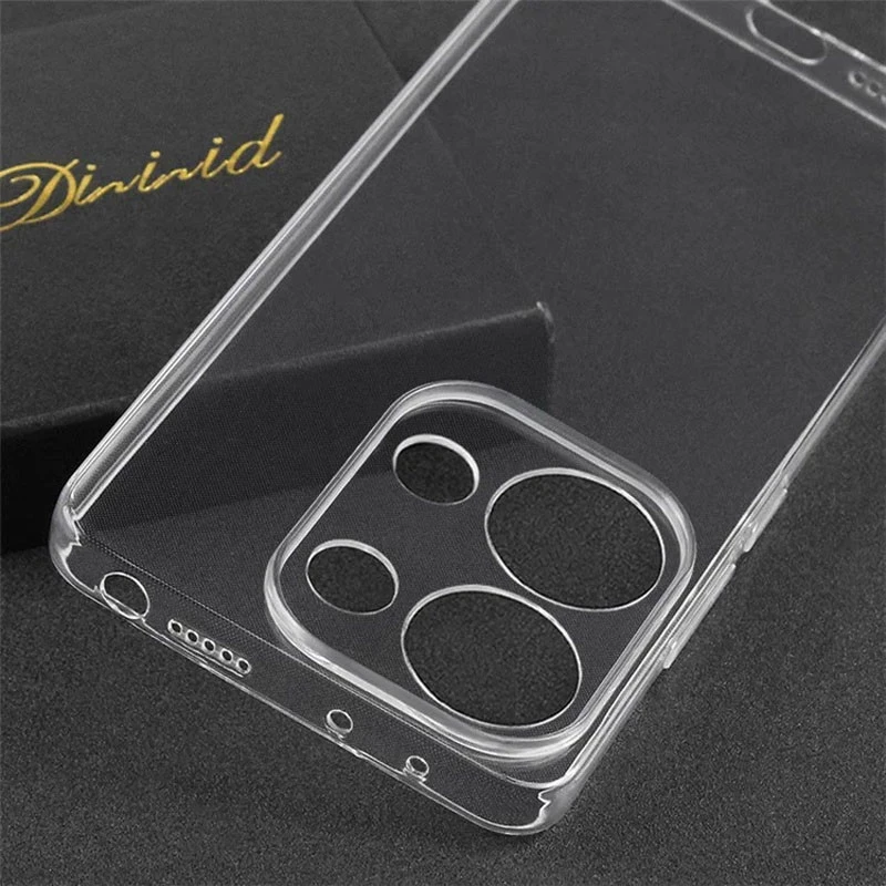 Ультратонкий силіконовий чохол 1,5 мм з захистом камери на Xiaomi Redmi Note 14S – Безбарвний (прозорий). Фото 4 з 10