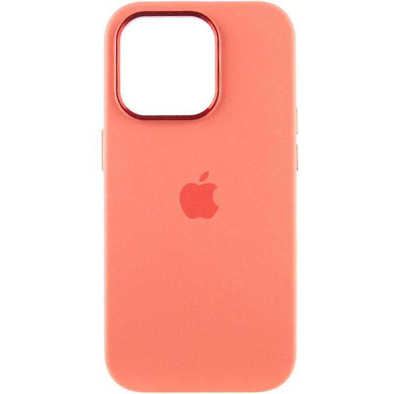 Чехол Silicone Case с металлическими кнопками для Apple iPhone 14 Pro Max (6.7") – Розовый / Pink Pomelo. Фото 3 из 9