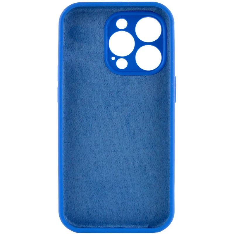 Чехол с защитой камеры Silicone Case для Apple iPhone 16 Pro Max – Синий / Capri Blue. Фото 2 из 4