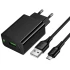 МЗП Hoco CS92A Leader 18W+QC3.0 (1USB-A) + кабель USB to MicroUSB – Black. Фото 3 з 6