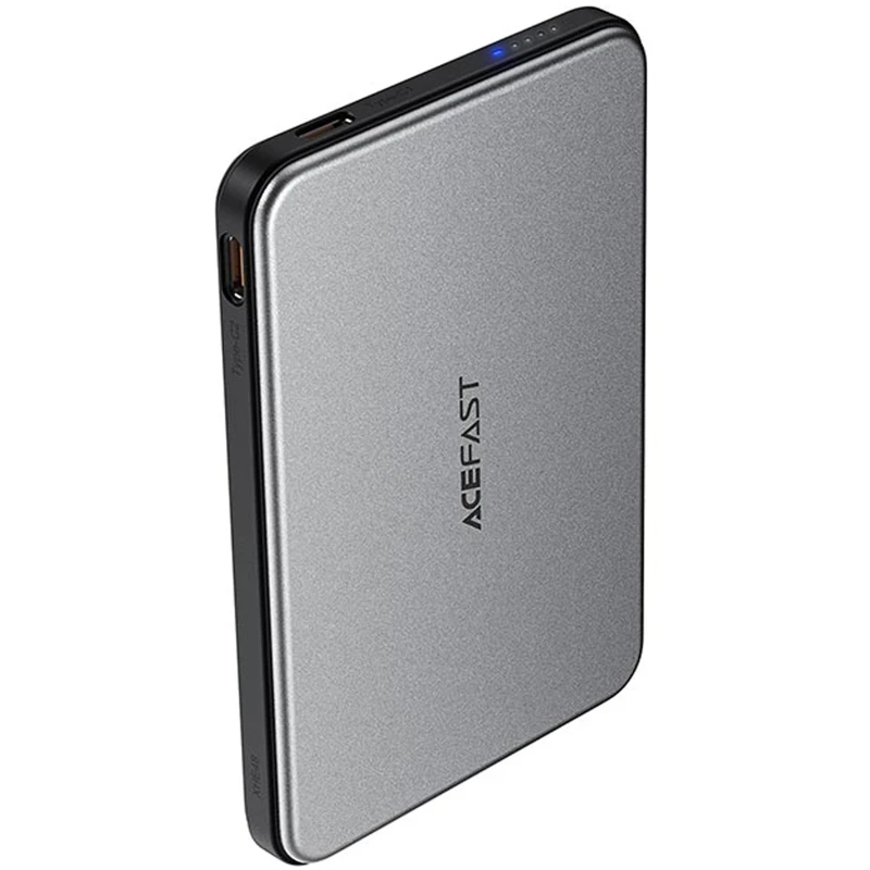 Портативний ЗП Power Bank Acefast M30 PD20W з БЗП with cable 5000 mAh – Black. Фото 3 з 7