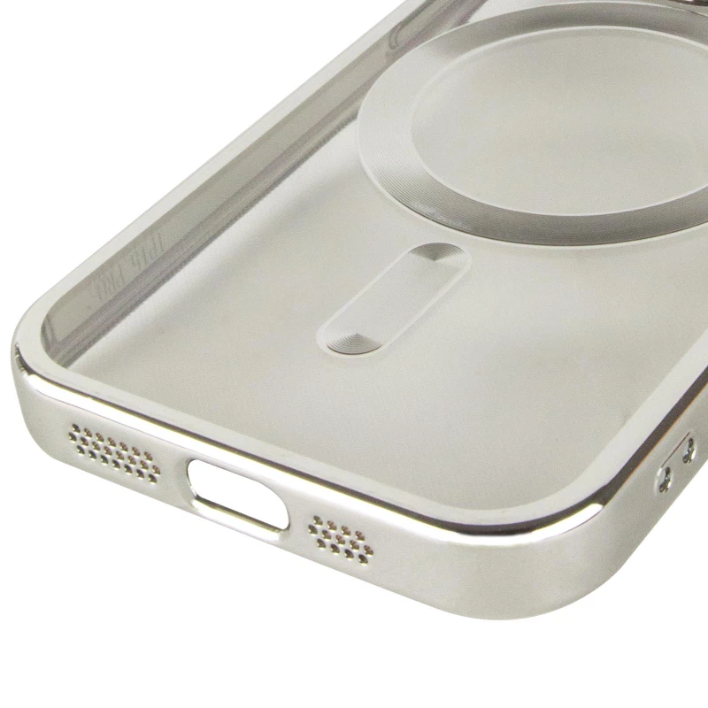 Хромовий TPU чохол з MagSafe на Apple iPhone 14 Pro (6.1") – silver. Фото 5 з 5