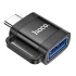 Перехідник Hoco UA31C OTG Type-C male to USB female – Black. Фото 3 з 4