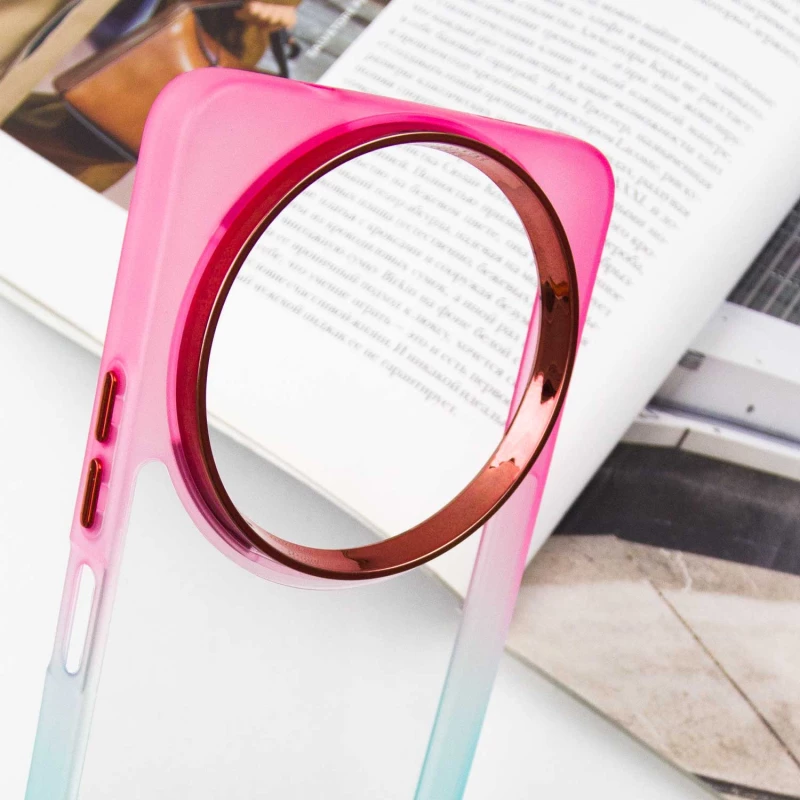 Силіконовий чохол фреш на Xiaomi Redmi A3 – Бірюзовий / Рожевий. Фото 9 з 9