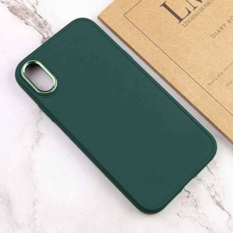 TPU чохол Bonbon з металевими кнопками на Apple iPhone XS Max (6.5") – Зелений / Pine green. Фото 4 з 5