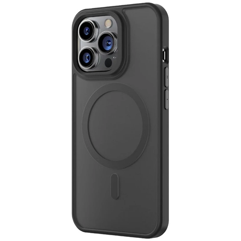 TPU+PC чохол Blueo Skin Friendly Frosted with MagSafe для Apple iPhone 16 Pro Max – Чорний. Фото 7 з 15