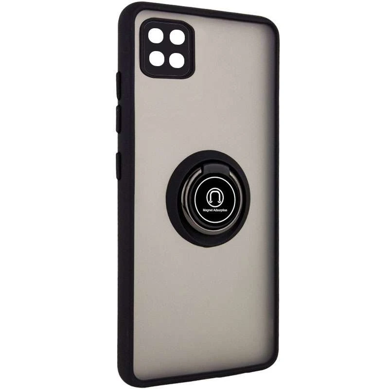 

Чехол с металлическим кольцом-держателем для Realme C11 (Черный), Чорний