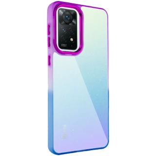 Силиконовый чехол фреш для Xiaomi Redmi Note 11 Pro 4G/5G — Синий / Фиолетовый