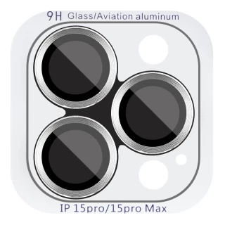 Металеве захисне скло на камеру на Apple iPhone 16 Pro Max — Срібний / Silver