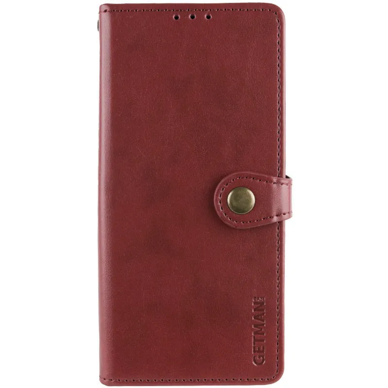 Чехол-книжка GETMAN Gallant  для Xiaomi Redmi Note 17 Pro Max – Бордовый. Фото 1 из 1