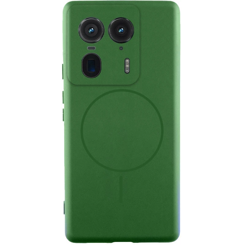 Чохол Silicone Cover Lakshmi Full Camera (AA) with Magnetic Fit для Motorola Edge 50 Ultra – Зелений / Dark green. Фото 2 з 6