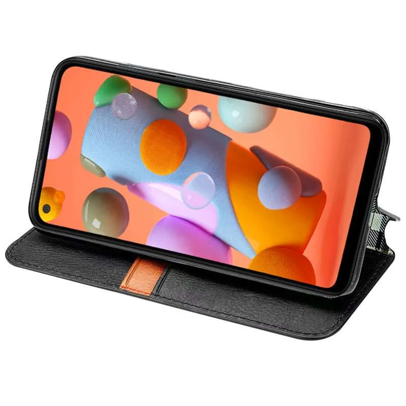 Чохол книжка GETMAN Cubic для Samsung Galaxy A21s – Чорний. Фото 3 з 6