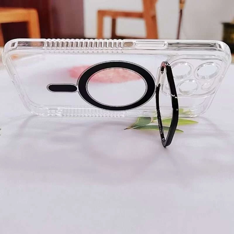 TPU чохол з кольоровою окантовкою камери з MagSafe на Apple iPhone 13 Pro (6.1") – Чорний. Фото 2 з 4