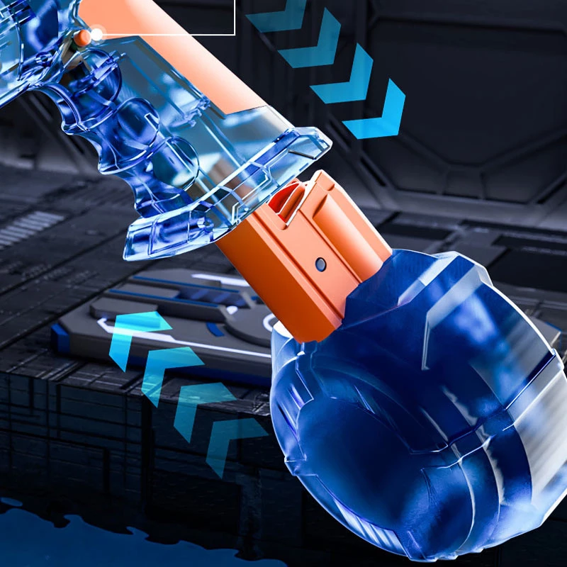 Водяний акумуляторний пістолет Water Gun 66-35 (500ml) with lithium battery – Blue / Orange. Фото 5 з 8