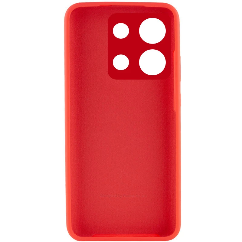 Чехол Silicone Case с закрытым низом и защитой камеры для Xiaomi Redmi Note 13 5G – Красный / Red. Фото 2 из 3