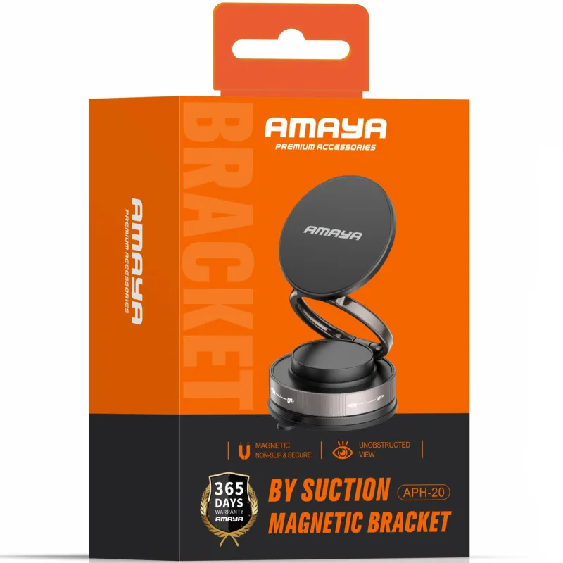 Автотримач Amaya APH-20 Vacuum Suction Magnetic – Black. Фото 2 з 2