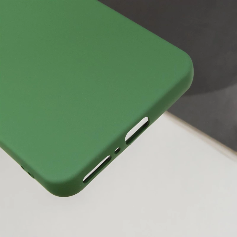 Чохол Silicone Case Lakshmi Plus з закритою камерою на Xiaomi Redmi Note 13 5G – Зелений / Dark green. Фото 6 з 6