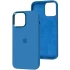 Чехол Silicone Case с металлическими кнопками для Apple iPhone 14 Pro Max (6.7") – Синий / Blue Jay. Фото 1 из 9