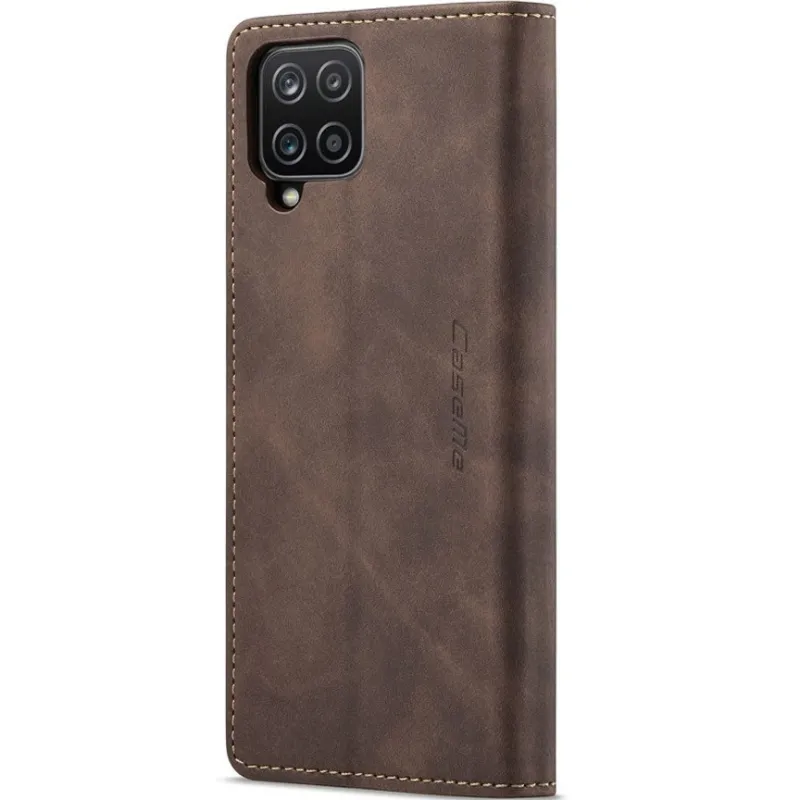 Шкіряний чохол-книжка CaseMe Velvet Nubuck для Samsung Galaxy M12 – Coffee. Фото 3 з 6