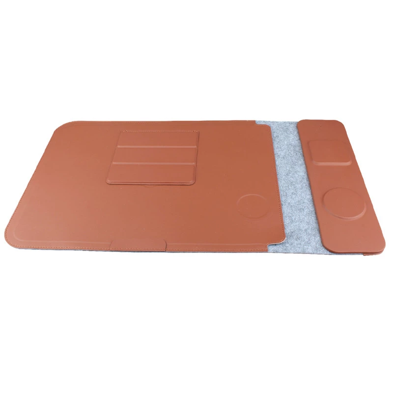 Подставка-чехол для ноутбука STAND JD-S101 с БЗУ 2in1 15W (16'') – Brown. Фото 2 из 3