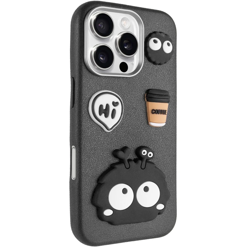 Чохол Labubu Toys для Apple iPhone 16 Pro – Monster / Black. Фото 2 з 6